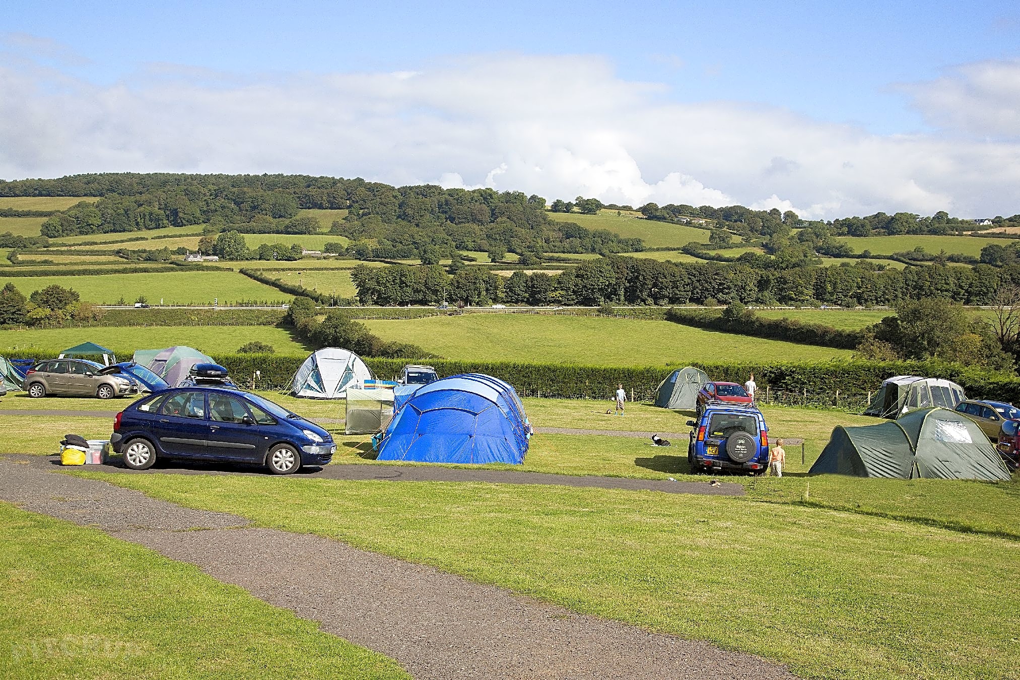 Camping pitch at Parkers Farm Holiday Park in Devon