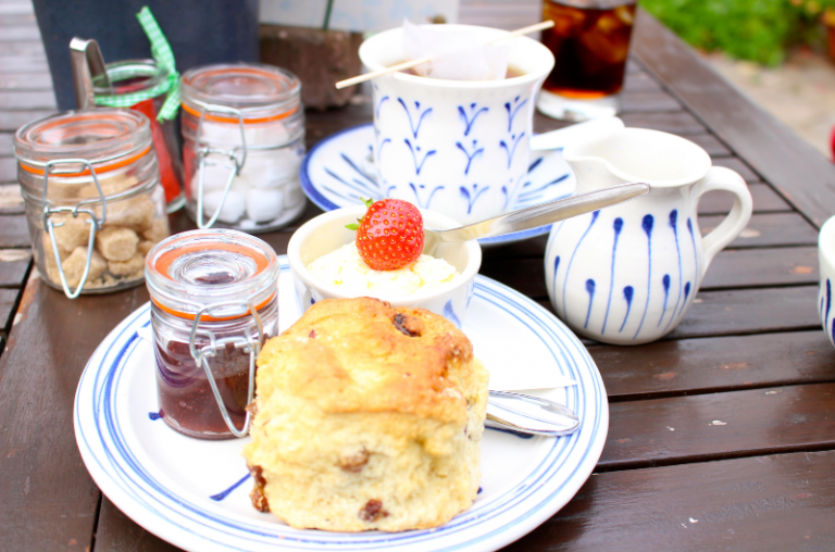Devon Scones and Cream Tea but what goes on first