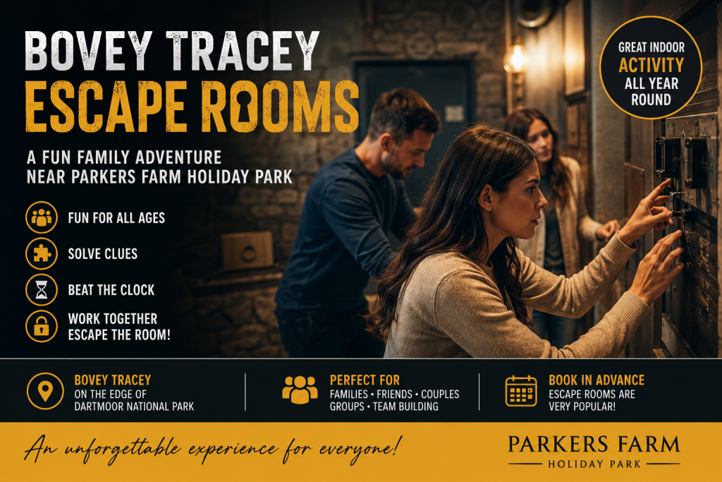 escape rooms in devon bovey tracey near parkers farm holiday park