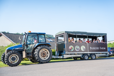 tractor tours at parkers farm holiday park